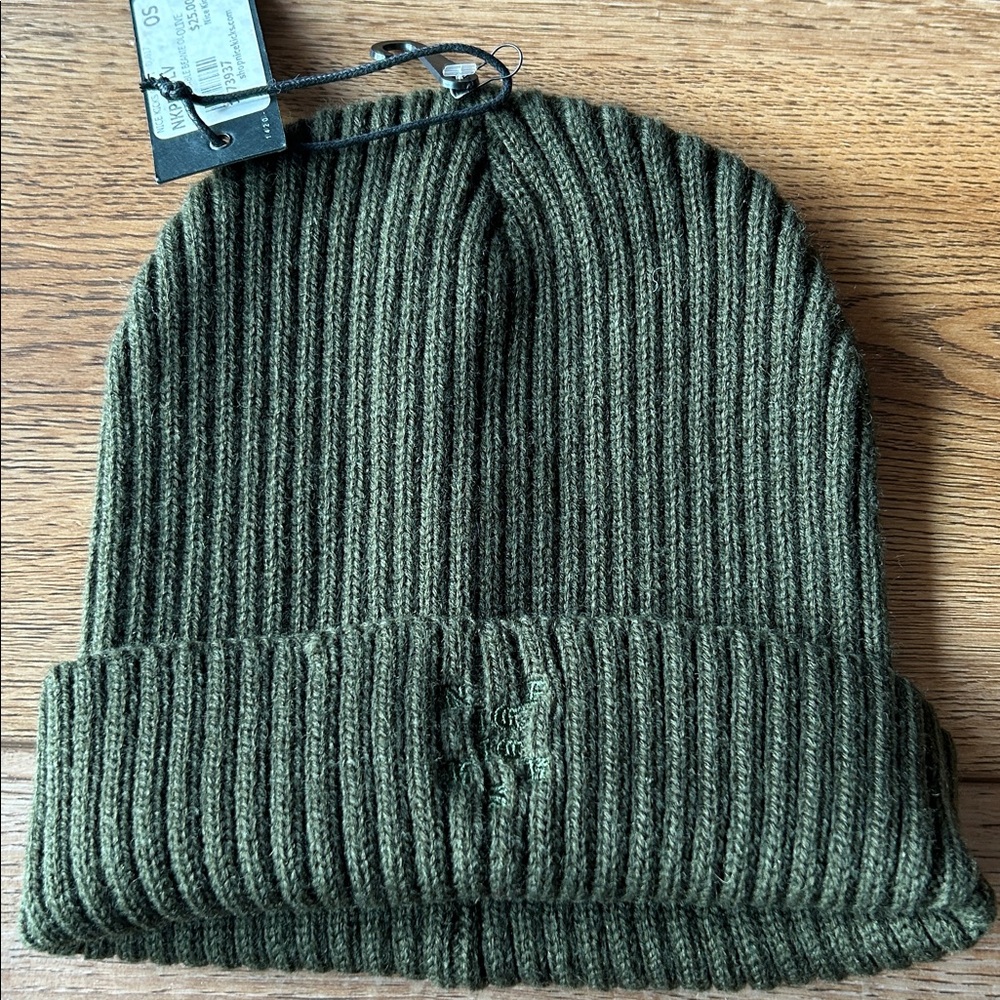 NWT Nice Kicks Olive‎ Green Knit Beanie/ Hat